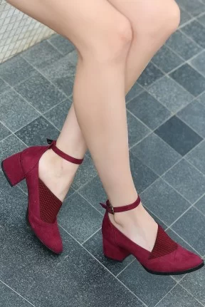 Rosla Bordo Süet Bootie Ayakakbı Rosla Bordo Süet Bootie Ayakakbı