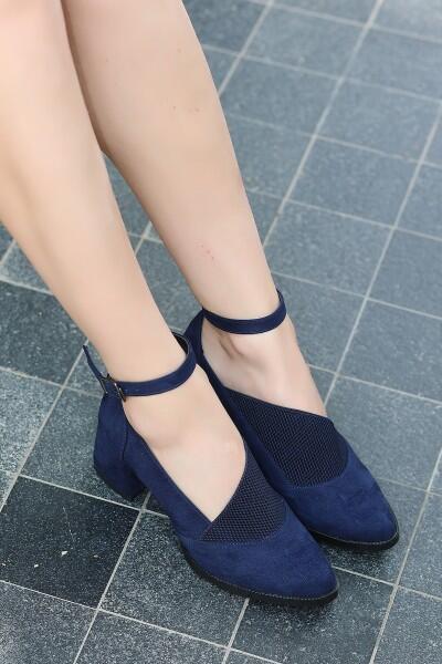 Rosla Lacivert Süet Bootie Ayakakbı