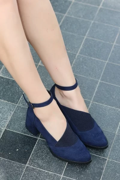 Rosla Lacivert Süet Bootie Ayakakbı Rosla Lacivert Süet Bootie Ayakakbı
