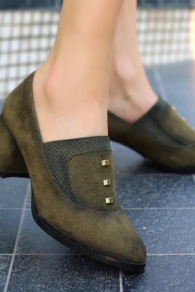 Rotta Yeşil Süet Topuklu Ayakkabı