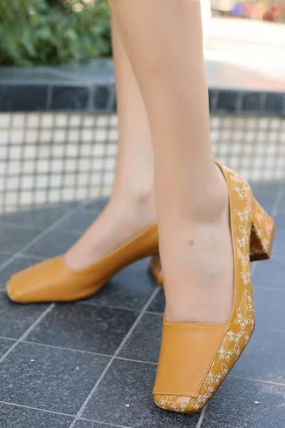 Lidica Hardal Cilt Topuklu Ayakkabı