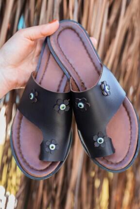 Ordi Siyah Cilt Parmak Arası Terlik Ordi Siyah Cilt Parmak Arası Terlik