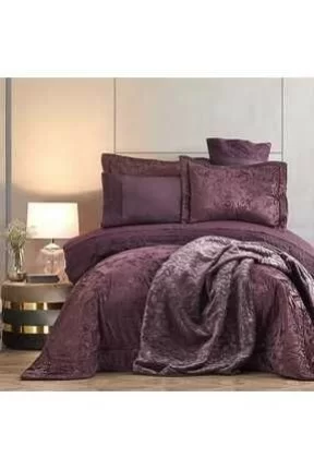 KaracaHome Valeria Best Mürdüm 8 Parça Çeyiz Seti