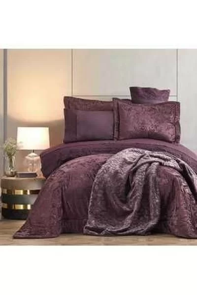 KaracaHome Valeria Best Mürdüm 8 Parça Çeyiz Seti