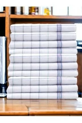 Fancy & FunBulaşık Kurulama Bezi. %100 Pamuk 10 Adet 1 Paket,Beyaz/Turuncu /Pembe/Mavi/Haki( 50x70 cm )