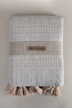 Koza HomeAssos Bej Taş Yıkama Çift Kişilik Yatak Örtüsü 230x250 5036