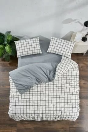 ValeziumBEYAZ KARE ANTRASİT LASTİKLİ ÇARŞAFLI TEK KİŞİLİK NEVRESİM TAKIMI 1 YASTIK KILIFLI ValeziumBEYAZ KARE ANTRASİT LASTİKLİ ÇARŞAFLI TEK KİŞİLİK NEVRESİM TAKIMI 1 YASTIK KILIFLI