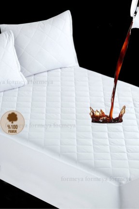 FormeyaKapitone Fitted Full Kenar Su Sıvı Geçirmez %100 Pamuk Yatak Koruyucu Alez Tek Çift Battal 13 Ebat