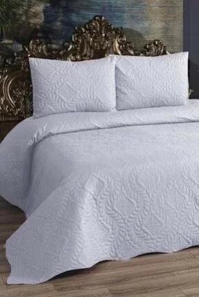 FaiendUltrasonik Kapitoneli Parlak Çift Kişilik Yatak Örtüsü Ve Yastık Kılıfları (GRİ RENK) FaiendUltrasonik Kapitoneli Parlak Çift Kişilik Yatak Örtüsü Ve Yastık Kılıfları (GRİ RENK)