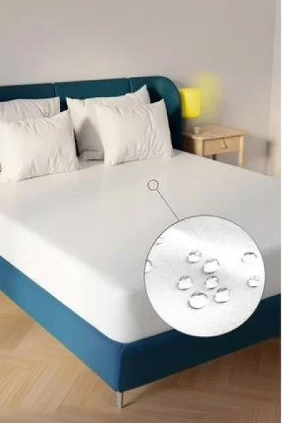 FaiendMicro Fitted Full Kenar Su Sıvı Geçirmez Yatak Koruyucu Alez Çarşaf Beyaz