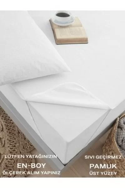 VESSİNOHOMEAlez Pamuklu Su Sıvı Geçirmez 4 Köşe Beyaz Yatak Koruyucu Tek Çift Kişilik Terletmeyen Yatak Alezi VESSİNOHOMEAlez Pamuklu Su Sıvı Geçirmez 4 Köşe Beyaz Yatak Koruyucu Tek Çift Kişilik Terletmeyen Yatak Alezi