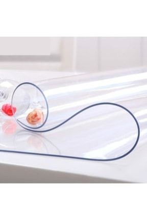 ERKSOLHOMECeren Şeffaf 1,4mm Tüm Boyutlarda Şeffaf Kalın Pvc Kaymaz Masa Örtüsü Koruyucu