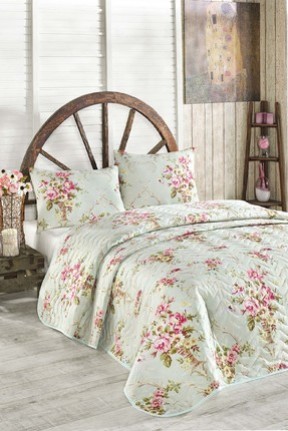 Eponj HomeÇift Kişilik Kapitone Yatak Örtüsü Seti Alanur Mint Eponj HomeÇift Kişilik Kapitone Yatak Örtüsü Seti Alanur Mint